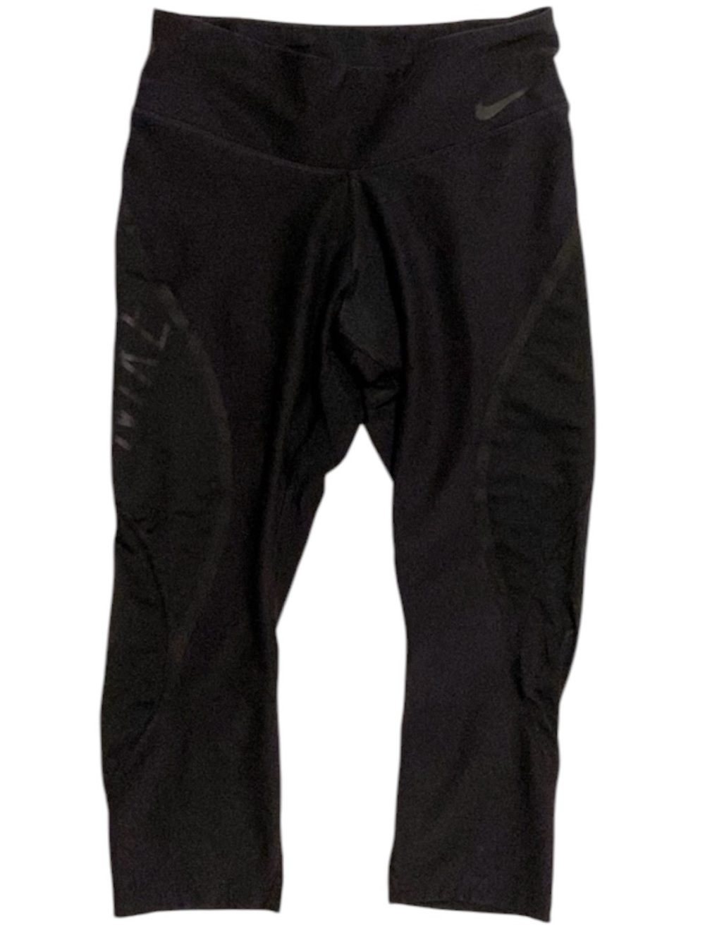 Nike Dri-Fit Vented Crops. Mesh Legs. Black Sz. S